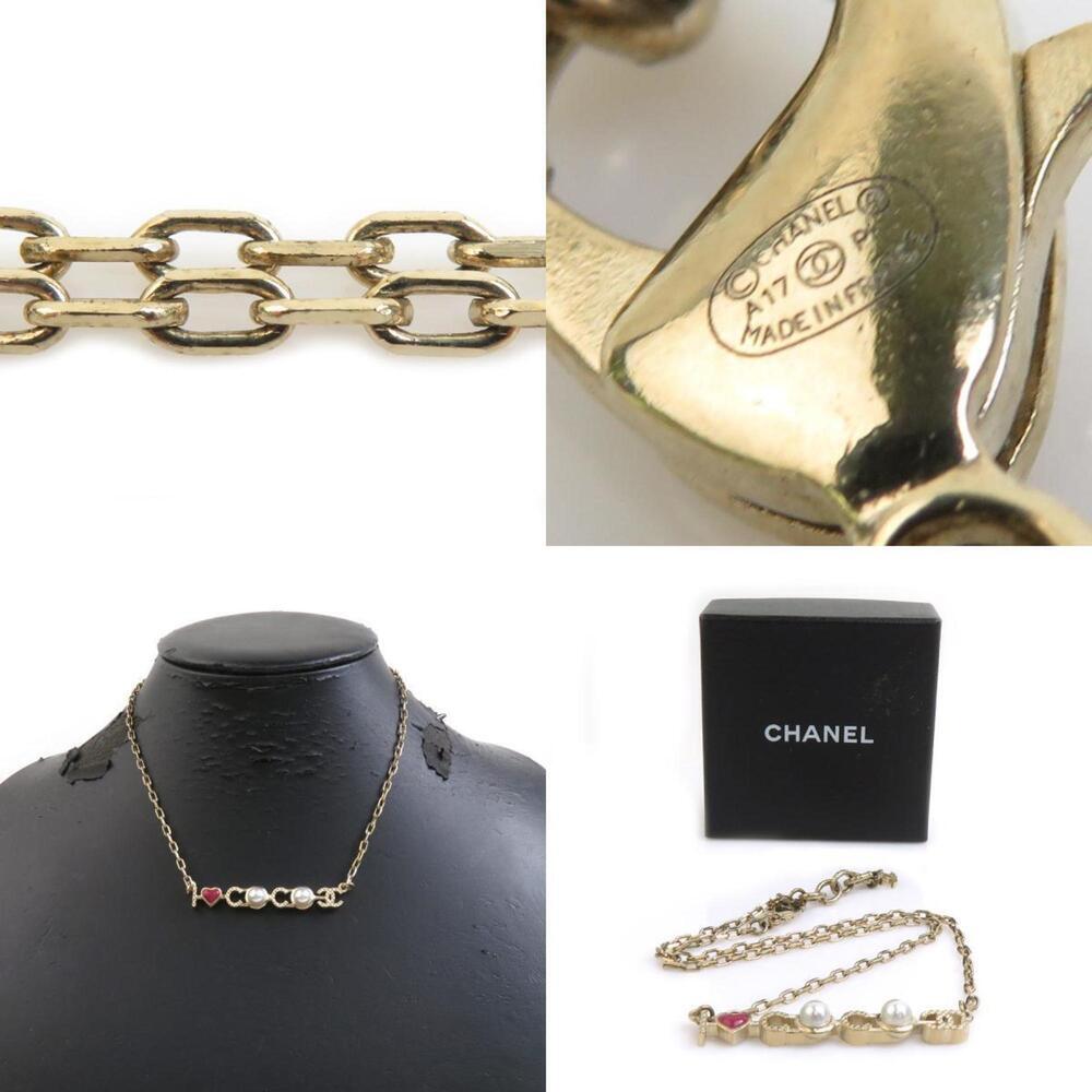 CHANEL Authentic Gold Pearl Love Necklace - Picture 5 of 5